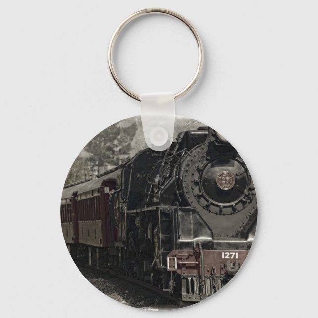 Vintage Locomotive Key Ring (Front)