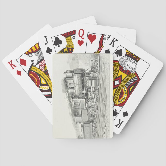 Vintage Locomotive Playing Cards (Back)