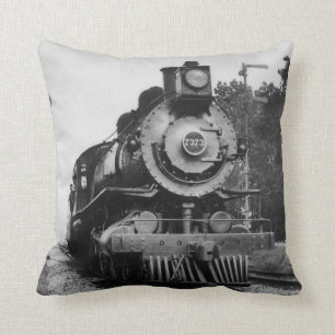 Vintage Locomotive Steam Engine 7373 Railroad Cushion