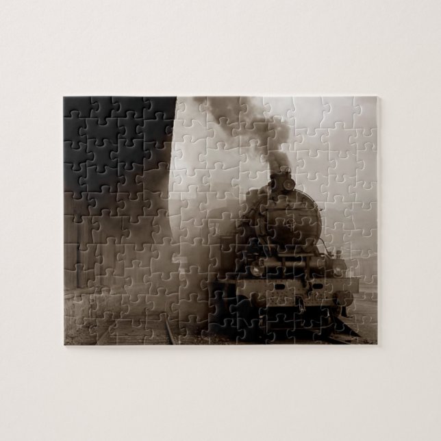 Vintage Locomotive Train Steam Engine Railway Jigsaw Puzzle (Horizontal)