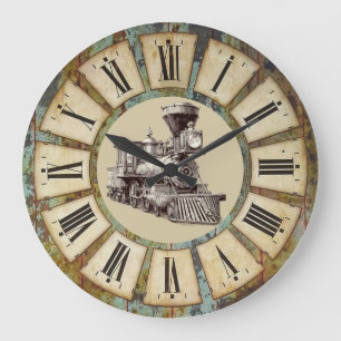 Vintage Locomotive Wall Clock