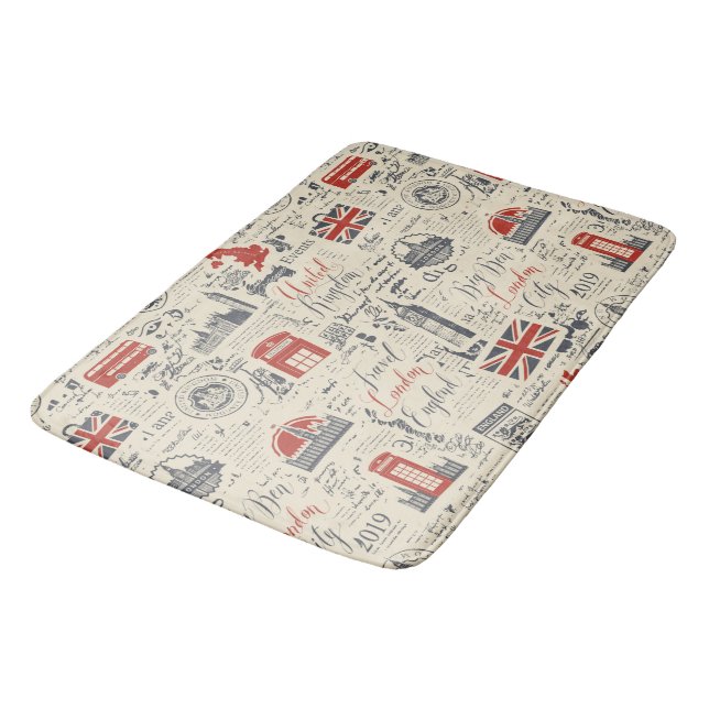 Vintage London Bathmat (Angled)