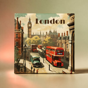 Vintage London Big Ben Custom Text Magnet