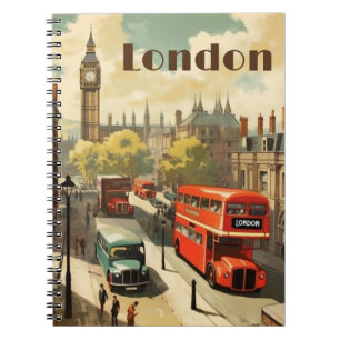 Vintage London Big Ben Custom Text Notebook