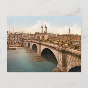Vintage London Bridge London England Postcard