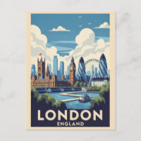 Vintage London Britain British Landmark Travel