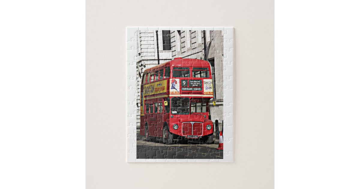 Vintage London Bus Jigsaw Puzzle Zazzle