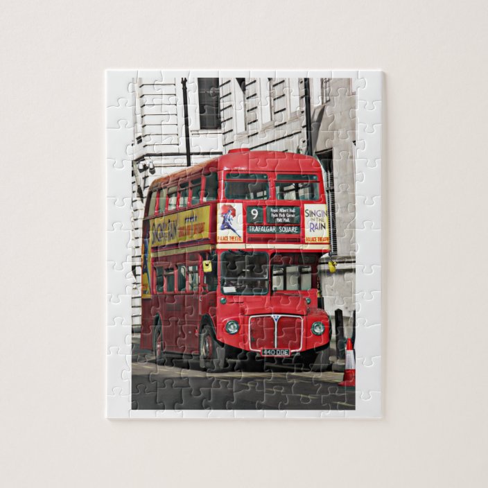 Vintage London Bus Jigsaw Puzzle Zazzle.co.uk