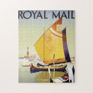 Vintage London Cruise Travel Design Jigsaw Puzzle