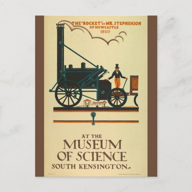 Vintage London England British Science Travel Postcard (Front)