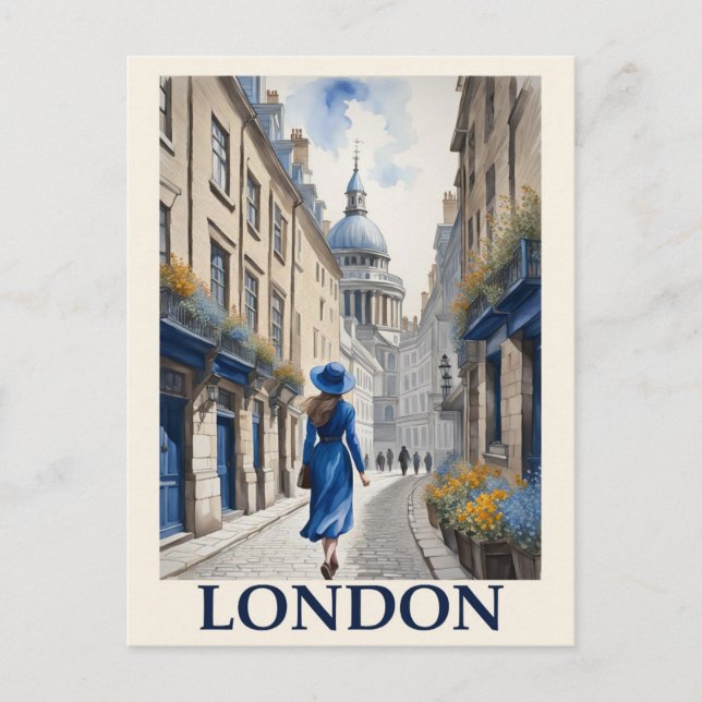 Vintage London England British Travel Postcard (Front)