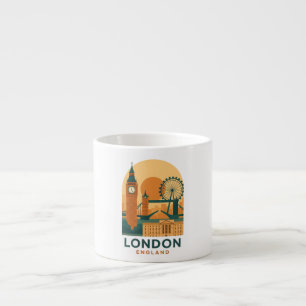 Vintage London England Espresso Cup – Retro Travel