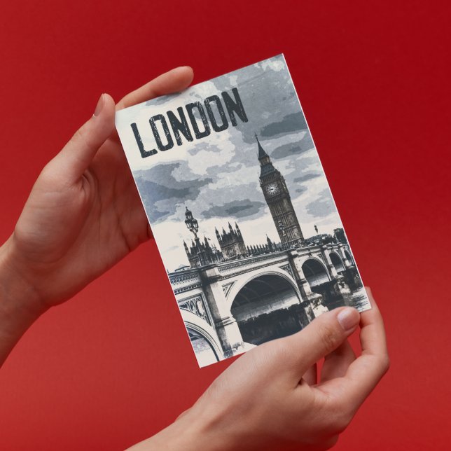 Vintage London England retro Europe Travel Art Postcard (Creator Uploaded)