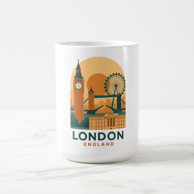 Vintage London England Travel Coffee Mug – Retro (Center)