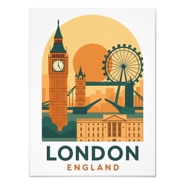 Vintage London England Travel Photo Print | Retro  (Front)