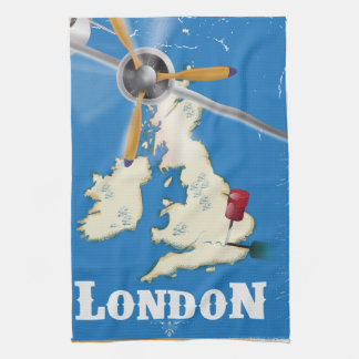 Vintage London, England Travel Poster Tea Towel