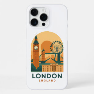Vintage London England Travel Retro iPhone 16 Pro Max Case