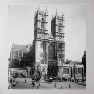 Vintage London England, Westminster Abbey 1903 Poster