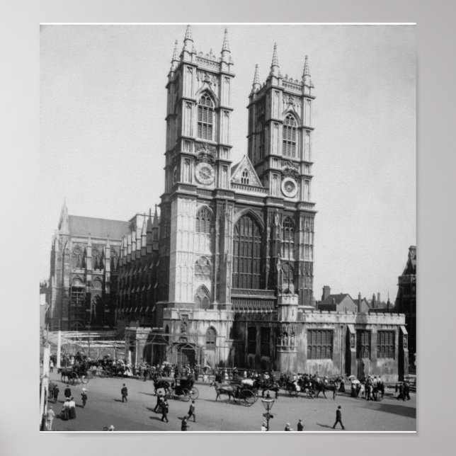 Vintage London England, Westminster Abbey 1903 Poster (Front)