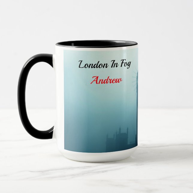 Vintage London Fog Neo Deco Aesthetic Mug (Left)