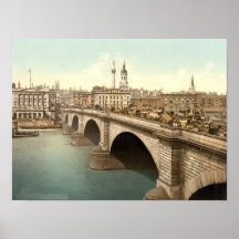 Vintage London Illustration Poster