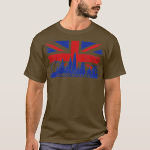 Vintage London Is Calling Uk Flag Skyline T-Shirt