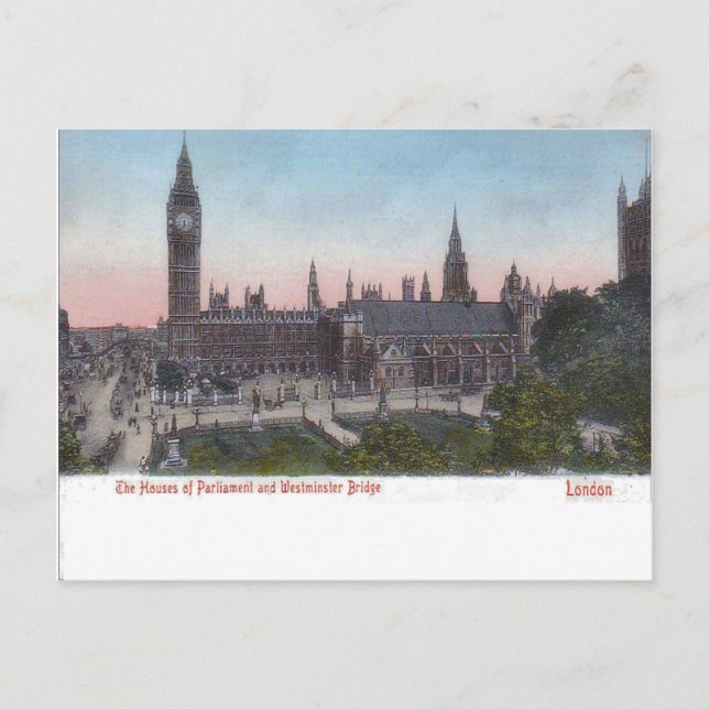 Vintage  London, Palace of Westminster pre-1904 Postcard (Front)