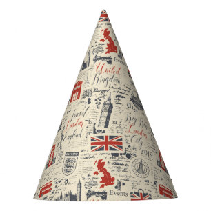 Vintage London Party Hat