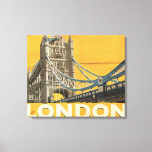 Vintage London Poster Canvas Print