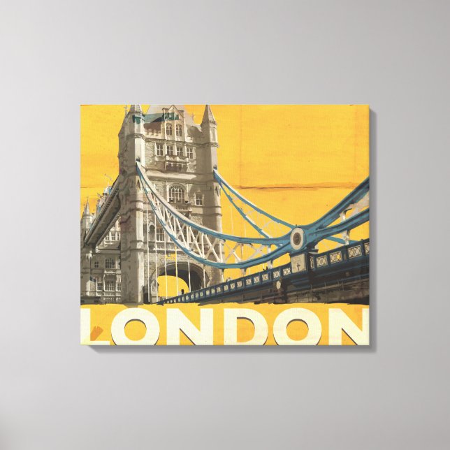 Vintage London Poster Canvas Print (Front)