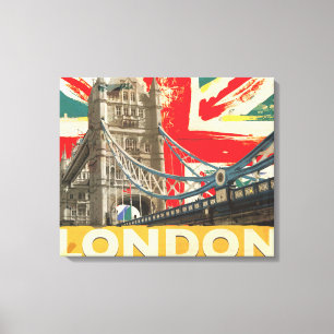 Vintage London Poster Canvas Print