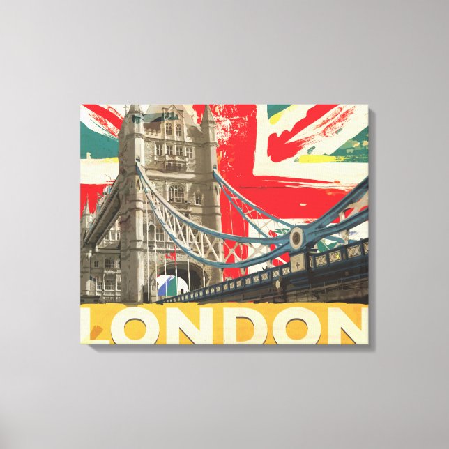 Vintage London Poster Canvas Print (Front)