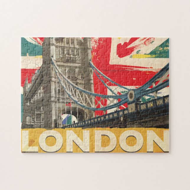 Vintage London Poster Jigsaw Puzzle (Horizontal)