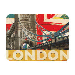 Vintage London Poster Magnet