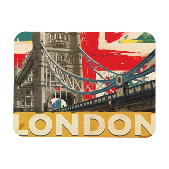 Vintage London Poster Magnet (Horizontal)