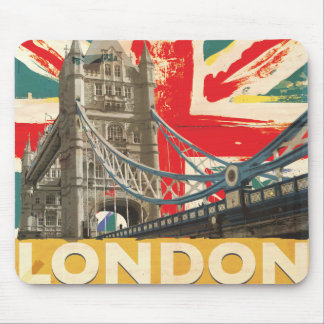 Vintage London Poster Mouse Mat