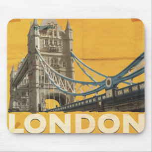 Vintage London Poster Mouse Mat