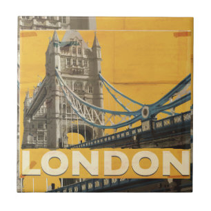 Vintage London Poster Tile