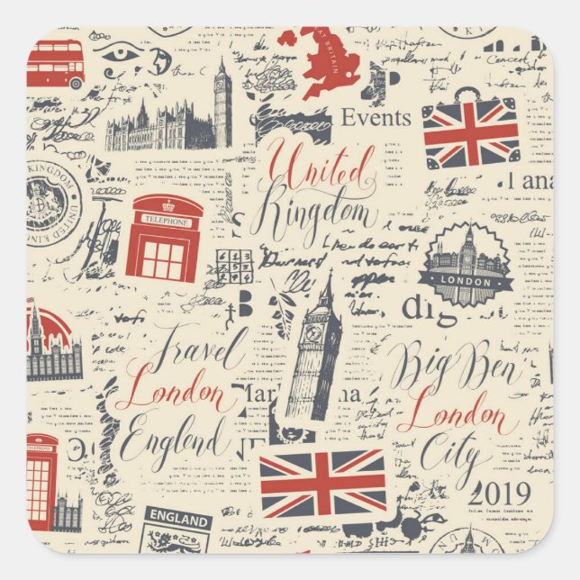 Vintage London Stickers (Front)