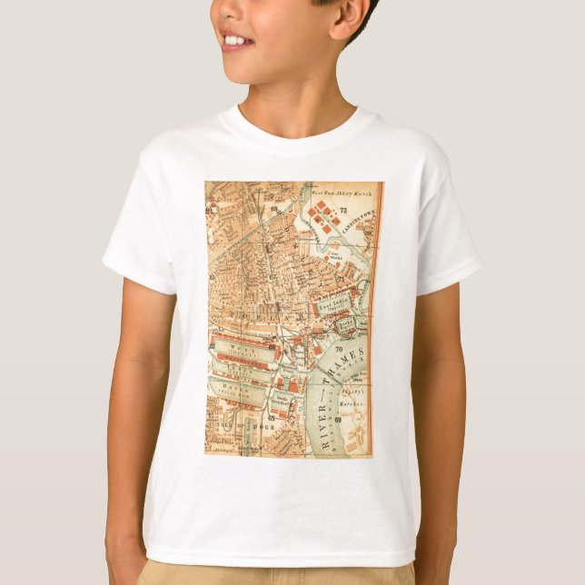 Vintage London Street Map T-Shirt (Front)