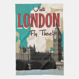 Vintage London Travel Poster Tea Towel