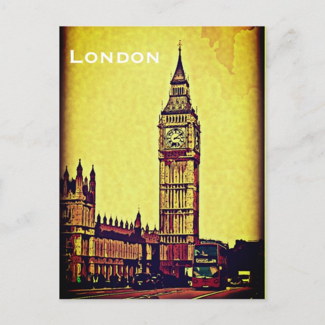 Vintage London Travel Tourism Postcard (Front)