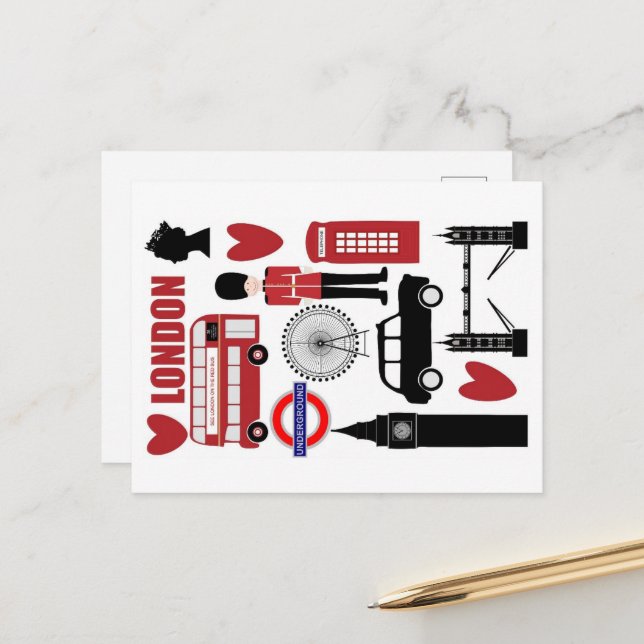 Vintage London Travel Tourism  Postcard (Front/Back In Situ)