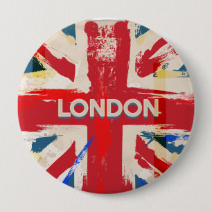 Vintage London Union Poster 10 Cm Round Badge