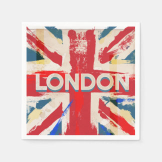 Vintage London Union Poster - Old mid 20th century Napkin