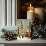 Vintage London Winter Christmas Cityscape Card<br><div class="desc">Celebrate the beauty of the season with our Vintage London Winter Christmas Cityscape Classic Card. This elegant card features a nostalgic illustration of London’s iconic skyline, softly dusted with snow and illuminated by festive lights, capturing the timeless charm of a vintage Christmas in the city. The classic folded design offers...</div>