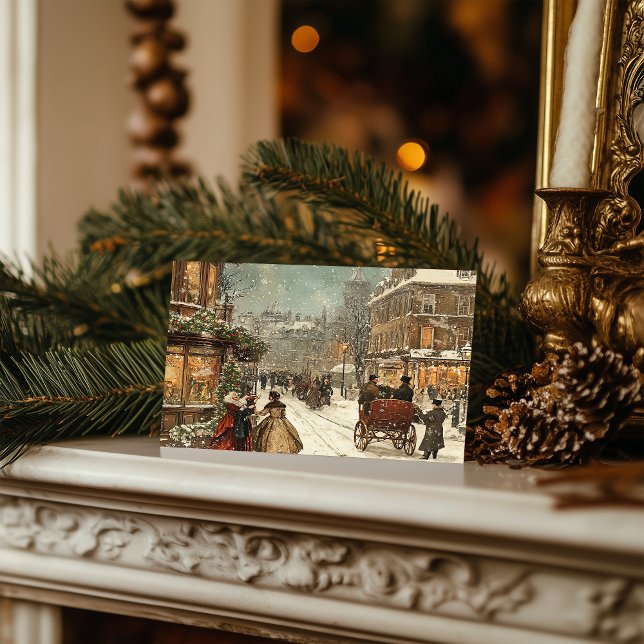 Vintage London Winter Classic Holiday Postcard (Creator Uploaded)