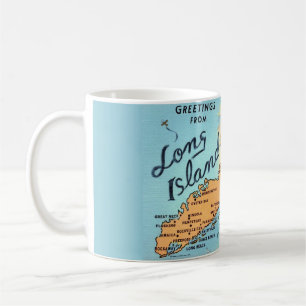 Vintage Long Island Map Mug