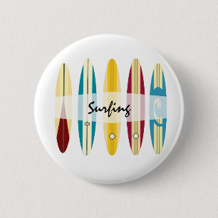 Vintage Longboards 6 Cm Round Badge