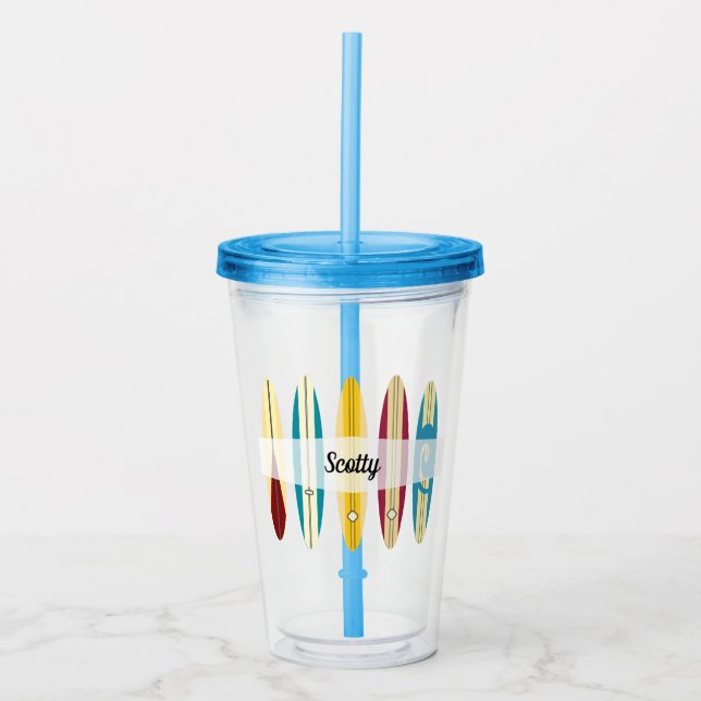 Vintage Longboards Acrylic Tumbler (Front)